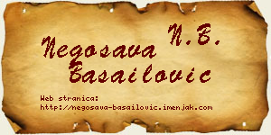 Negosava Basailović vizit kartica